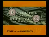 BGSU State of the University Address, 2002