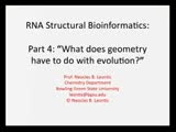 RNA Structural Bioinformatics From RNA to 2D to 3D to Function What Does Geometry Have to Do With...